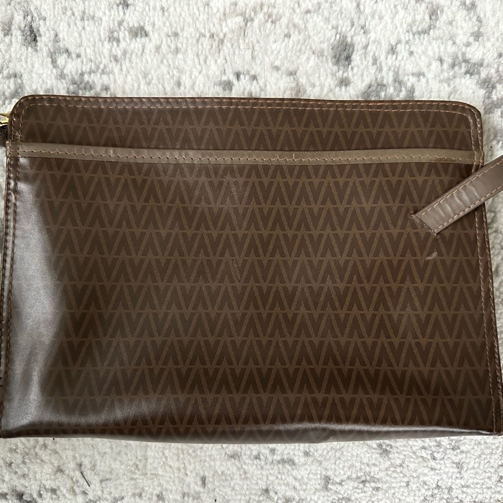 Mario Valentino Brown Vintage Clutch Bag - Authentic - Picture 3 of 13